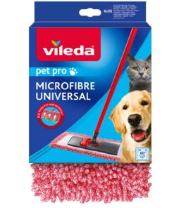 Vileda Pet Pro Wischbezug + Ersatzbezug für alle Wischmat Bodenwischer + beseitigt 3-mal mehr Tierhaare + für alle Hartb