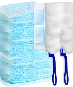 50 Stück Staubmagnet Nachfüllpack für Swiffer, Mikrofaser Staubwischer - Auto-Beschlag - 2 Handgriffe - Mikrofaserierzen