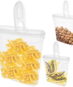Vorratsdosen Set 3er 4L Transparent | Frischhaltedosen mit Deckel für Mehl Zucker Müsli Küche