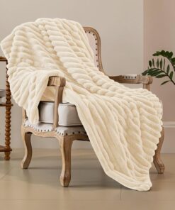 Kaninchen Plüsch Couchdecke Super Soft Warm OEKO-TEX STANDARD 100 Kaninchen Plüsch Überwurfdecke Vielseitig 540 G/M² Dic