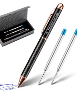 Lindahandel Personalisiert Kugelschreiber für Frauen, Männer und Lehrer - 0.7 mm Gravur, 2 Minen, ölbasierte Tinte, Gesc