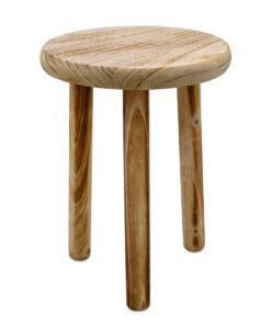 Spetebo Holz Blumenhocker - Massivholz - 23 cm - Landhaus Look - Zimmerpflanzen Podest - Used Style Deko