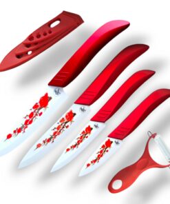 Keramik Messer Set 5-tlg. – Premium Kochmesser, ideal für Profis und Hobbyköche, Ultra Scharf und ergonomischer Griff