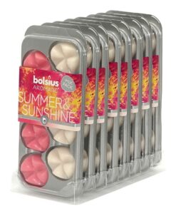 Bolsius AROMATIC Wax Melts Wachs Duft Schmelzblüten Düfte (8x8er) - Sommer & Sonne - 64 Stück