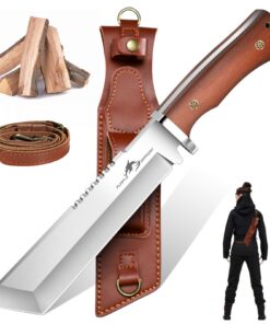 **Purple Dragon Großes Messer zum Holzhacken für Männer mit 7mm Klingenrücken, Hochkohlenstoffstahl, Outdoor-Geschenk**