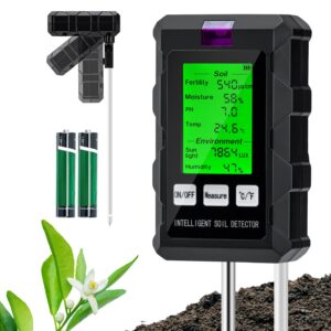 Wigearss 6 in 1 Bodenmessgerät - perfekt für Gartenliebhaber und Landschaftsarchitekten | Wigearss 6 in 1 Bodenmessgerä