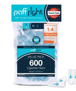 Paffright 600 Anti Teer Zigarettenfilter für Regularzigaretten 8mm