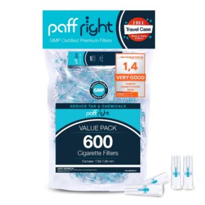 Paffright 600 Anti Teer Zigarettenfilter für Regularzigaretten 8mm