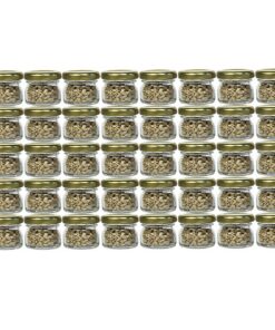 hocz Sturzgläser 60er Set Mini Gläser 30ml Gold Deckel Marmeladengläser Honiggläser
