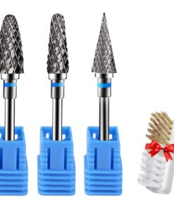 CGBE 3 Stück Schleifköpfe Nagelfräser, Wolframlegierung Hartmetall Bits für Gel Acryl Nagelhaut Entfernung, Professionel