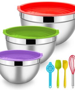 Herogo Rührschüssel Set Kochen Backen Aufbewahrung 8pcs Bunt 1,2L/2,7L/4,5L Luftdicht Stapelbar