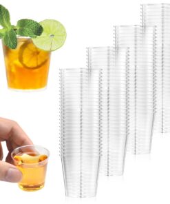 Magrimaxio 100 Stück schnapsgläser plastik, wiederverwendbar, für Verkostung und Partys, 3cl/30ml shotgläser, pinnchen G