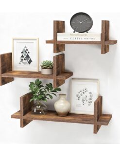 Schweberegal 3er Set aus Holz - Einfach zu Montieren Multifunktional