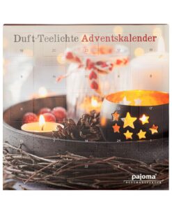 Pajoma® Duftkerzen Adventskalender rot 24 Teelichte Duftteelichte
