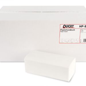 Quicky Hochwertige Papierhandtücher ZZ/V-Falz 2-lagig 23x21cm saugstark 4000 Blatt