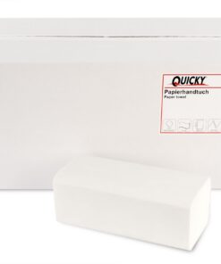 Quicky Hochwertige Papierhandtücher ZZ/V-Falz 2-lagig 23x21cm saugstark 4000 Blatt
