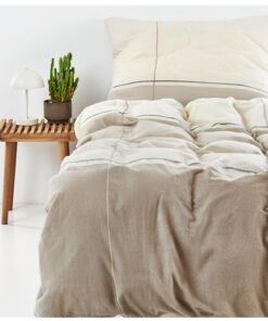 Arctic Bettwäsche 100% Baumwolle Oeko-Tex Standard 100 Nordisk Dänisches Design I 135x200 I Sandfarben I Nordisches Bett