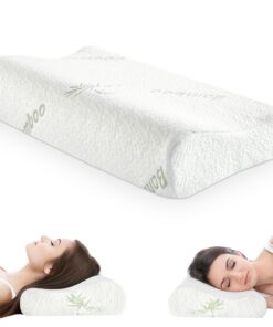 ENGRUPPE Orthopädisches Memory Foam Nackenkissen 60x40x12/10 cm für Seiten- & Rückenschläfer mit.TOP-acular Comfort