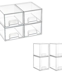 Vtopmart Stapelbare Stauraumschubladen Kleine 4er Set 19cm Hoch