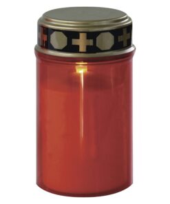 EMOS Rot LED Grablicht Dämmerungssensor-ip44 Wasserdicht Grabelampe 1500 Std. Lebensdauer DCCV20 7x12,5cm