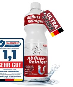 Ricostar Abflussreiniger extra stark für Rohrreinigung | Made in Germany | Rohrreiniger extrem stark 1000ml | Abflussfre
