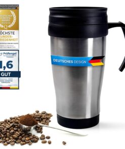 Dimono Coffee-2-go Thermobecher Aus Edelstahl für Professionelle bei Auftritten und Reisen 400ml Dimono Coffee-2-go Ther