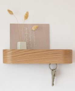 Kazai Schlüsselbrett 'Toke' | Minimalistisches Eichenholz-Design | Flurwand-Möbel mit FSC-Zertifizierung