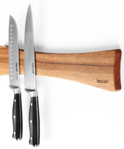Hecef Magnetmesserleiste – Starker Magnet für Messer & Werkzeuge, Stabiler Holzhalter, Schmetterlingsflügel Design, Plat
