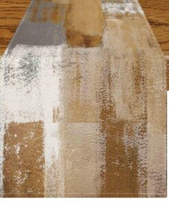 Jayusaror Herbstdeko Tischläufer Retro Bauernhaus 40 x 140 cm Modern Braun für Winter