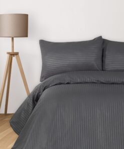 Kомфортек Deluxe Bettwäsche 240x220 3-teilig Anthrazit - Soft & Bügelfrei mit Reißverschluss