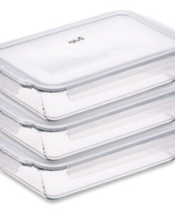 Igluu Rechteckige Lasagne-Auflaufform 2,2 Liter - BPA-frei, Ofen- & Mikrowellenkompatibel - Gebrauch für Meal Prep und K