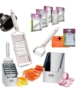 **4-fach Gemüse-Hobel Gigant Multi-Schneider Muxels Super Mega-Set für-professionelle Küche mit edelfertiger Edelstahl-