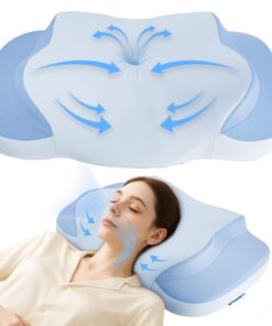 IDEA Memory Foam Nackenkissen Orthopädisch, Anti-Schnarch Kissen für Nackenschmerzen, für Seiten- Rücken- & Bauchschläfe