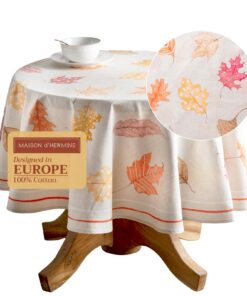 Maison d'Hermine round Tischdecke 100 % Baumwolle für Esszimmer: Bauernhaus, Zuhause, Hotel, Partys und Hochzeiten, Oeko