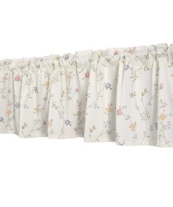 Dreamskull Modern Küchengardine Stangendurchzug Blumenmuster 150 cm Breit Kleinfenster Kurtzetkus