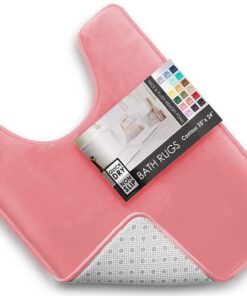 Clara Clark Trocknet schnell Ultra weiche Plüsch Badezimmerbadematte - Korallenrosa