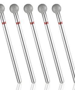 Rund Nagelfräser Bits für Maniküre und Schmuckherstellung | Diamant Kugelfräser Set für Nagelhautbohrung und Glaspolire