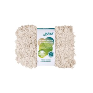 HAKA Baumwoll-Mix Bodenwischer - Universell für Holz, Kork & geöltes Parkett - Streifenfrei - 300 Streifen