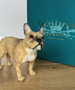 Die Leonardo Collection Französische Bulldogge Dekofigur - Rehkitz/Hellbraun, Harz, 11 cm Hoch