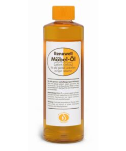 Renuwell Möbel-Öl für Holzprotektion im Haus | Renuwell Holzöl 500ml zur Lackierung von Möbeln | Renuwellmöbel-Öl 500ml