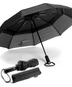 Ergonauts Regenschirm sturmfest - winddichter Doppel Baldachin Taschenschirm Umbrella - Teflonbeschichtung, ergonomische