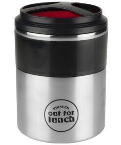 Pioneer Heiß-Kühl-Thermo-Speisebehälter 1,5 L Edelstahl 2-in-1 Rot/Schwarz