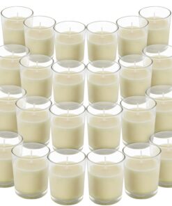 Belle Vous 24 Stück Votivkerze nicht parfümiert 12 Stunden Brenndauer - ideal für Hochzeiten und Dekoration - Kerzenhalt