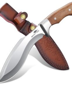 SMITH CHU Outdoor Messer, D2 Stahl Survival Messer mit Scheide | Perfekt für Wandern und Angeln | Sharestoффzerscharfe K