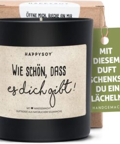 Danke sagen Soja Duftkerze im Glas naturlich handgemacht persönlich Geschenk beste Mama Papa Freundin Schön dass es dich