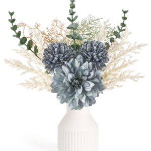 Mkono Seide Blume Bouquet Arrangements 1|5" für Home Decor Innen Esszimmer Küche Hochzeitaktiv in Blau