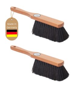Novaliv 2X Mischung ROSSHAAR Handfeger Set - Weiche Borsten für Auto - Ideal Schneebesen Mix Schrankbesen