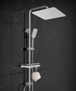 Görbach Regendusche Duschset Edelstahl Duschsystem Edelstahl Duschstange für Badewasserträger | Görbach Regendusche ohn