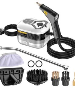 Hochgewatteter 2500W Dampfreiniger Handgerät mit 3 Bürstenköpfen | Barthaftbarer Dampfreiniger für Boden, Küche und Aut