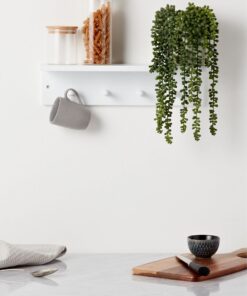 Kinder Wandgarderobe Haus Projekt Weiß 45 cm, leicht montieren, moderneesign, mit Ablage und Hakenleiste